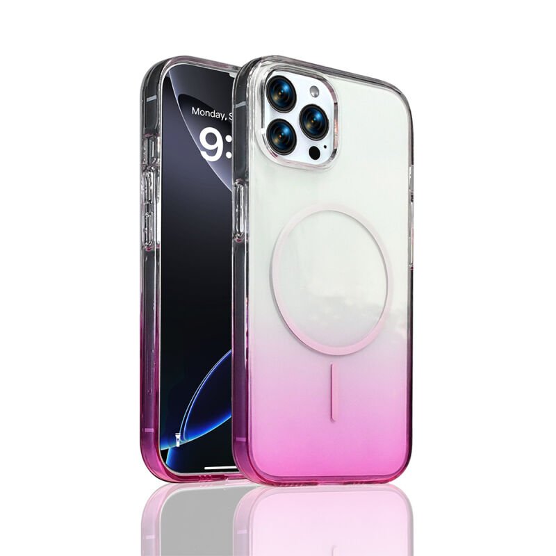 iPhone 16 Pro Max Kılıf M-Safe Şarj Özellikli Zore Septik Silikon Kılıf Mor