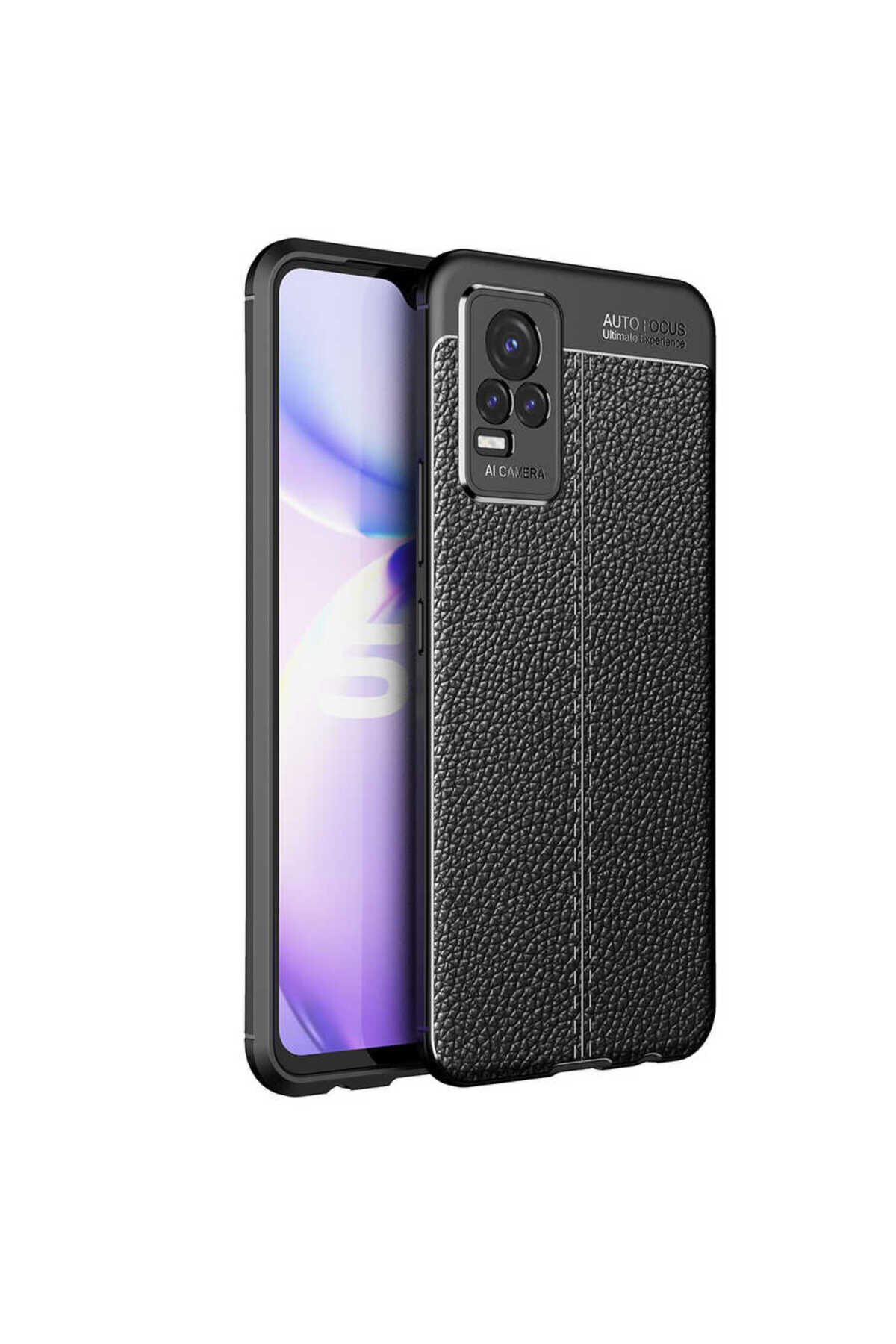 Vivo V21E Kılıf BSAY Niss Silikon Kapak - Lacivert Siyah