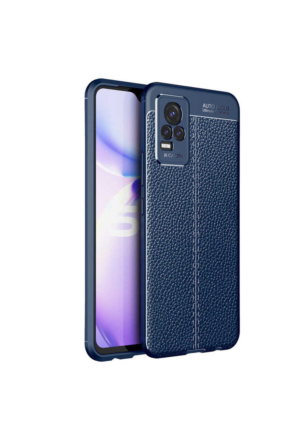 Vivo V21E Kılıf BSAY Niss Silikon Kapak - Lacivert Siyah