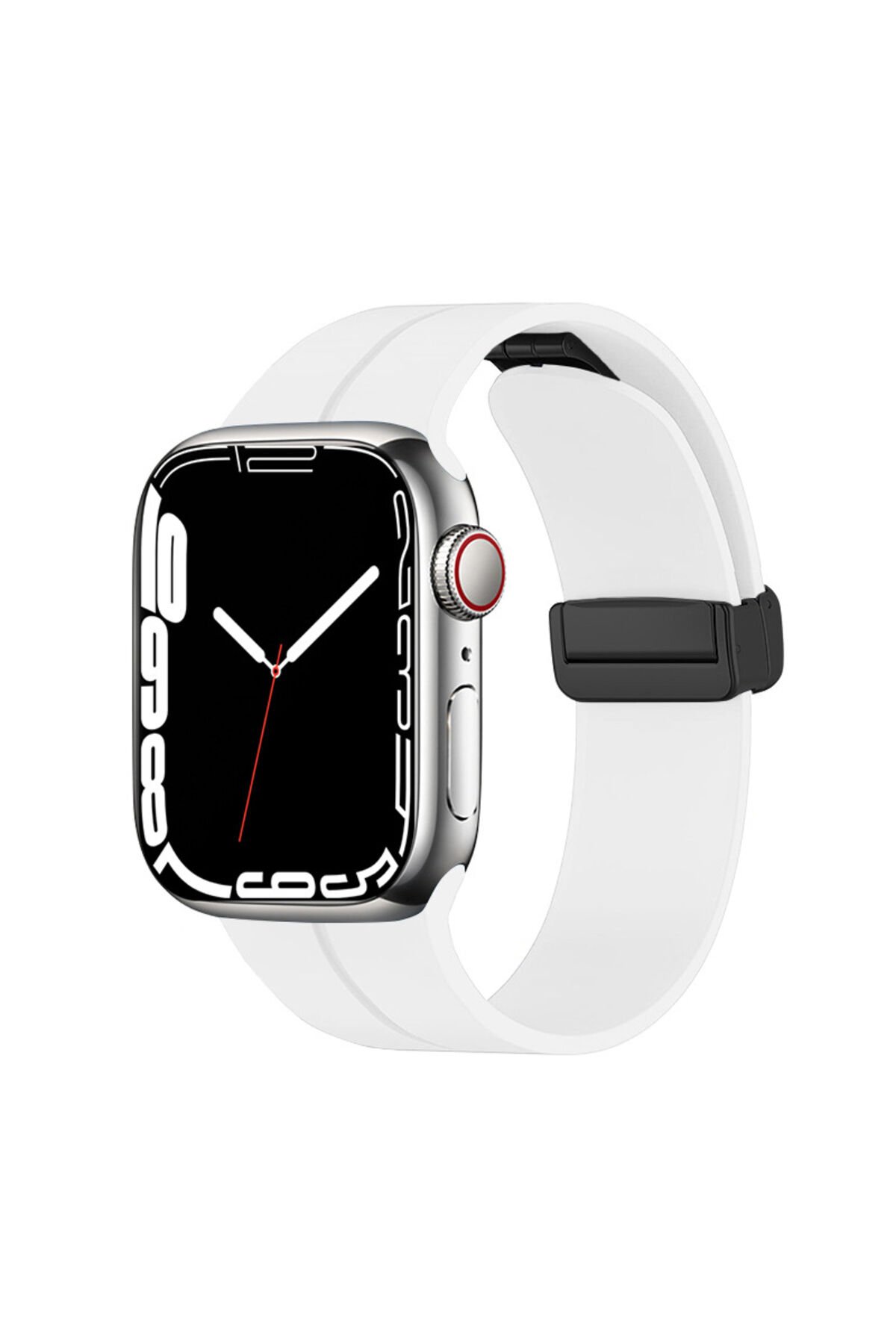 Watch 42mm Uyumlu KRD-84 Uyumlu BSAY Kordon-Turuncu Beyaz