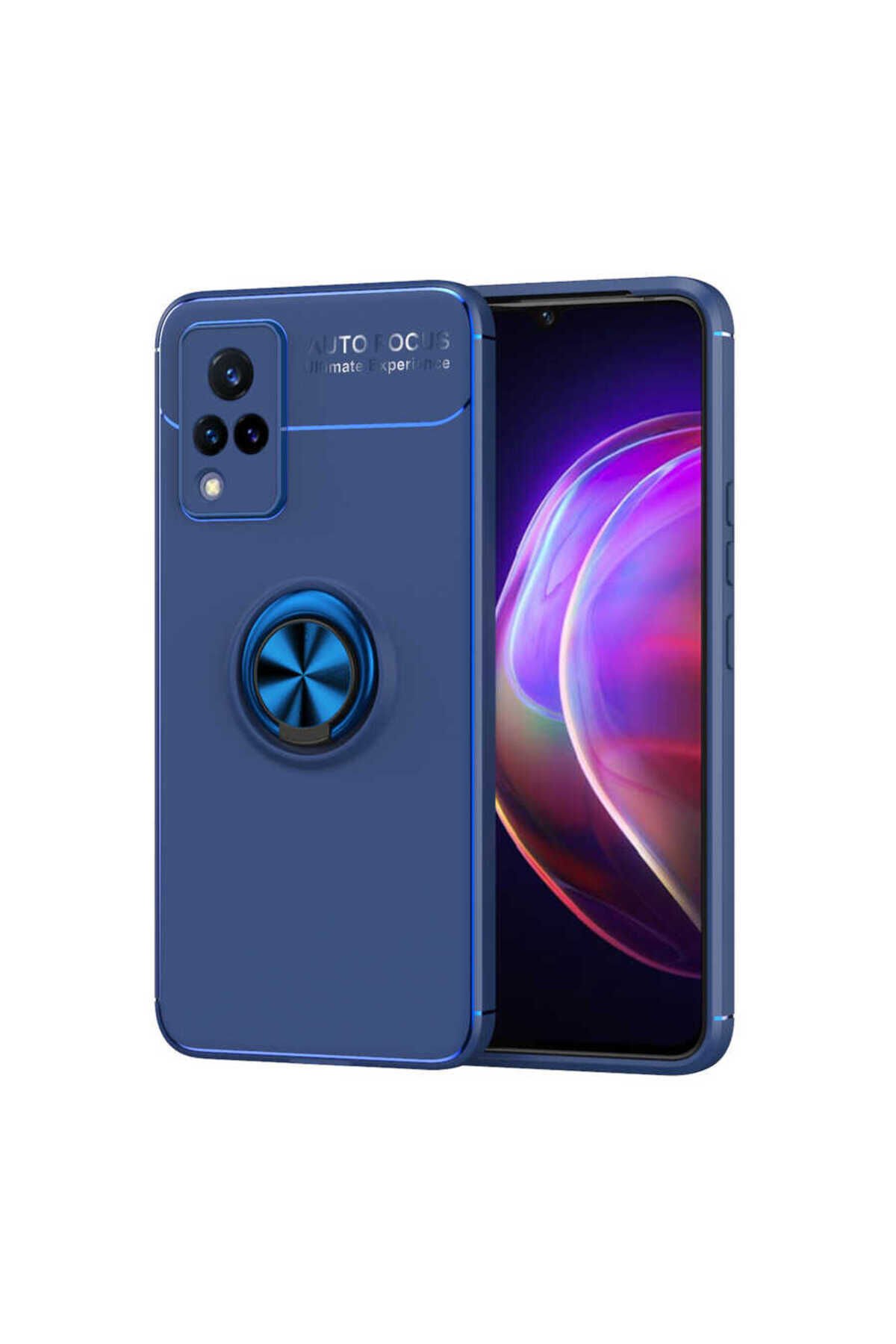 Vivo V21 Kılıf BSAY Ravel Silikon Kapak - Mavi Mavi