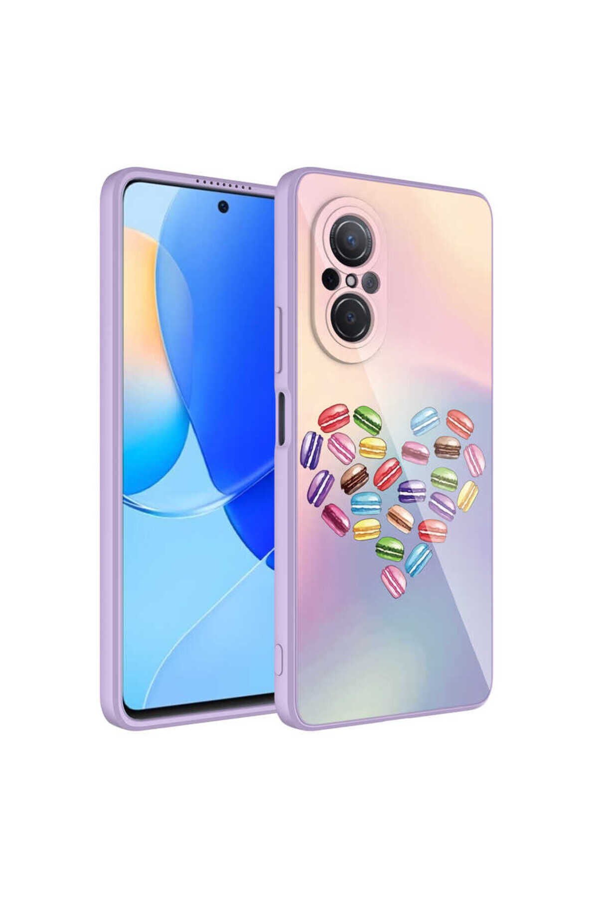 Huawei Nova 9 SE Kılıf Kamera Korumalı Desenli Sert Silikon BSAY Epoksi Kapak - NO5 No5