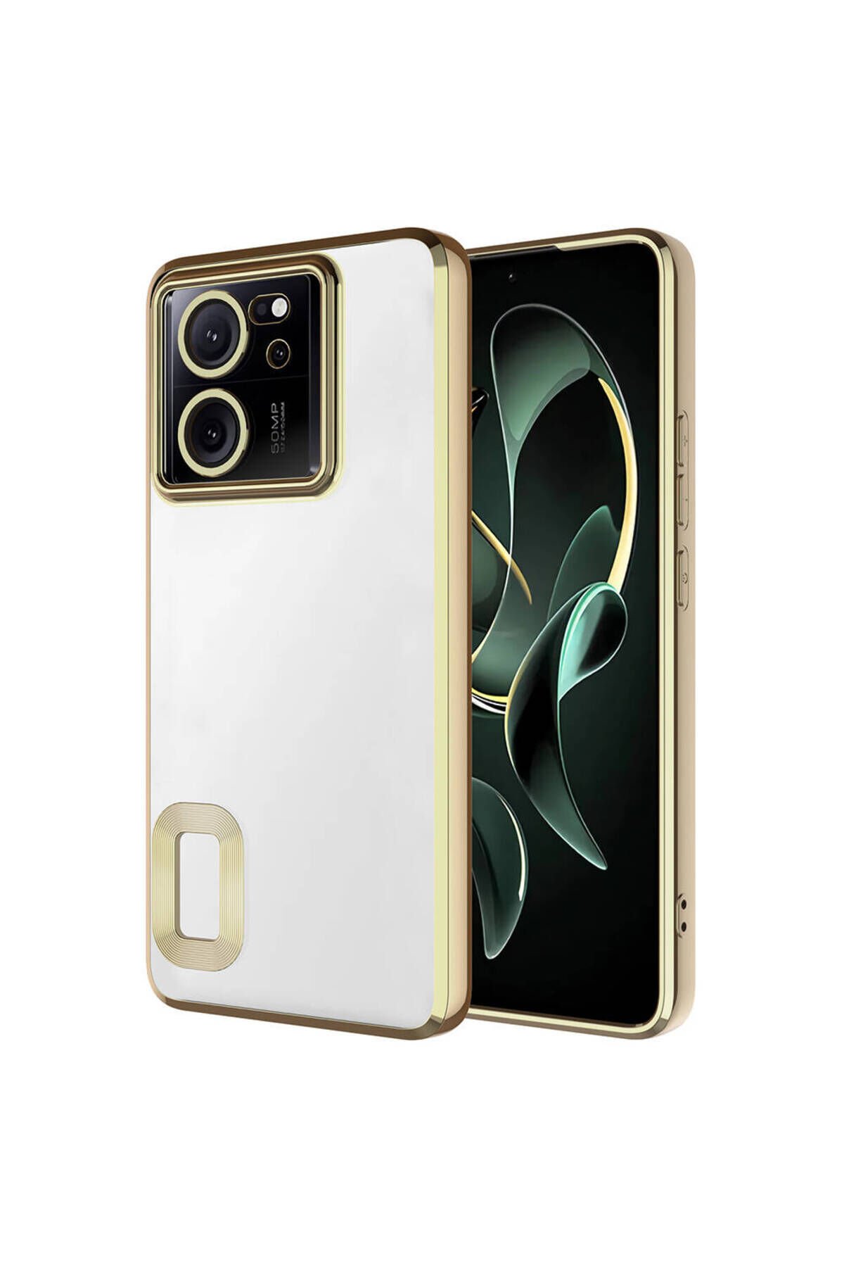 Mi 13T Kılıf Kamera Korumalı Logo Gösteren BSAY Omega Kapak - Lila Gold