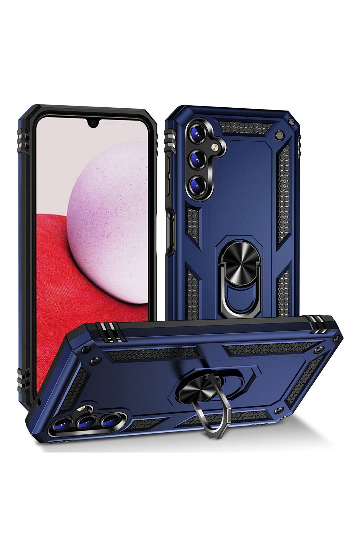 Galaxy A14 Kılıf BSAY Vega Kapak - Mavi Kırmızı