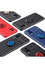 Vivo V21 Kılıf BSAY Ravel Silikon Kapak - Mavi Siyah-Mavi