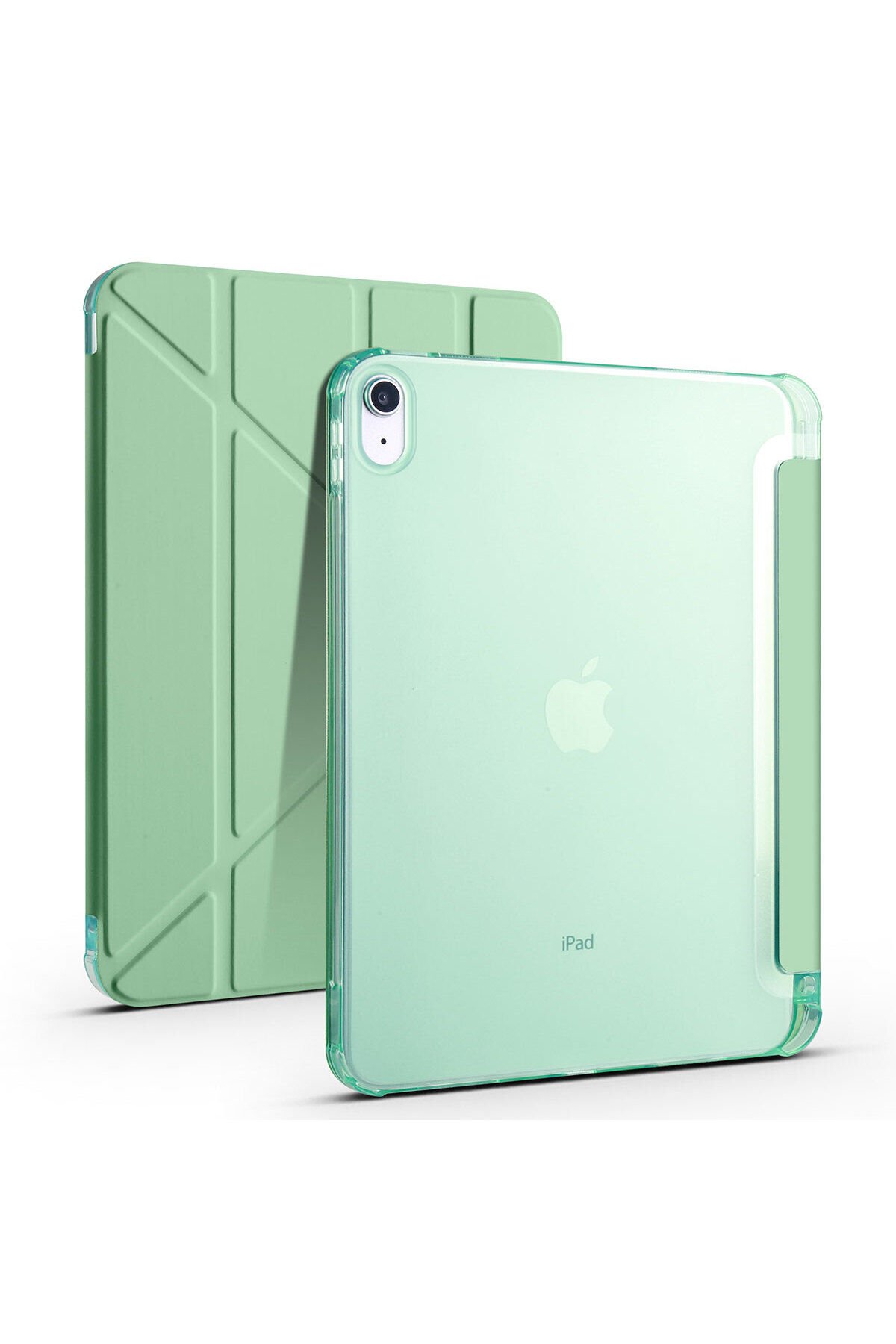 iPad 11.Nesil 2025 Kılıf ZPRB Tri Folding Kalem Bölmeli Standlı Kılıf - Mor Mor