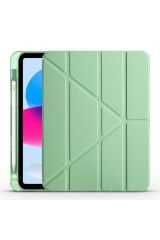iPad 11.Nesil 2025 Kılıf ZPRB Tri Folding Kalem Bölmeli Standlı Kılıf - Mor Mor