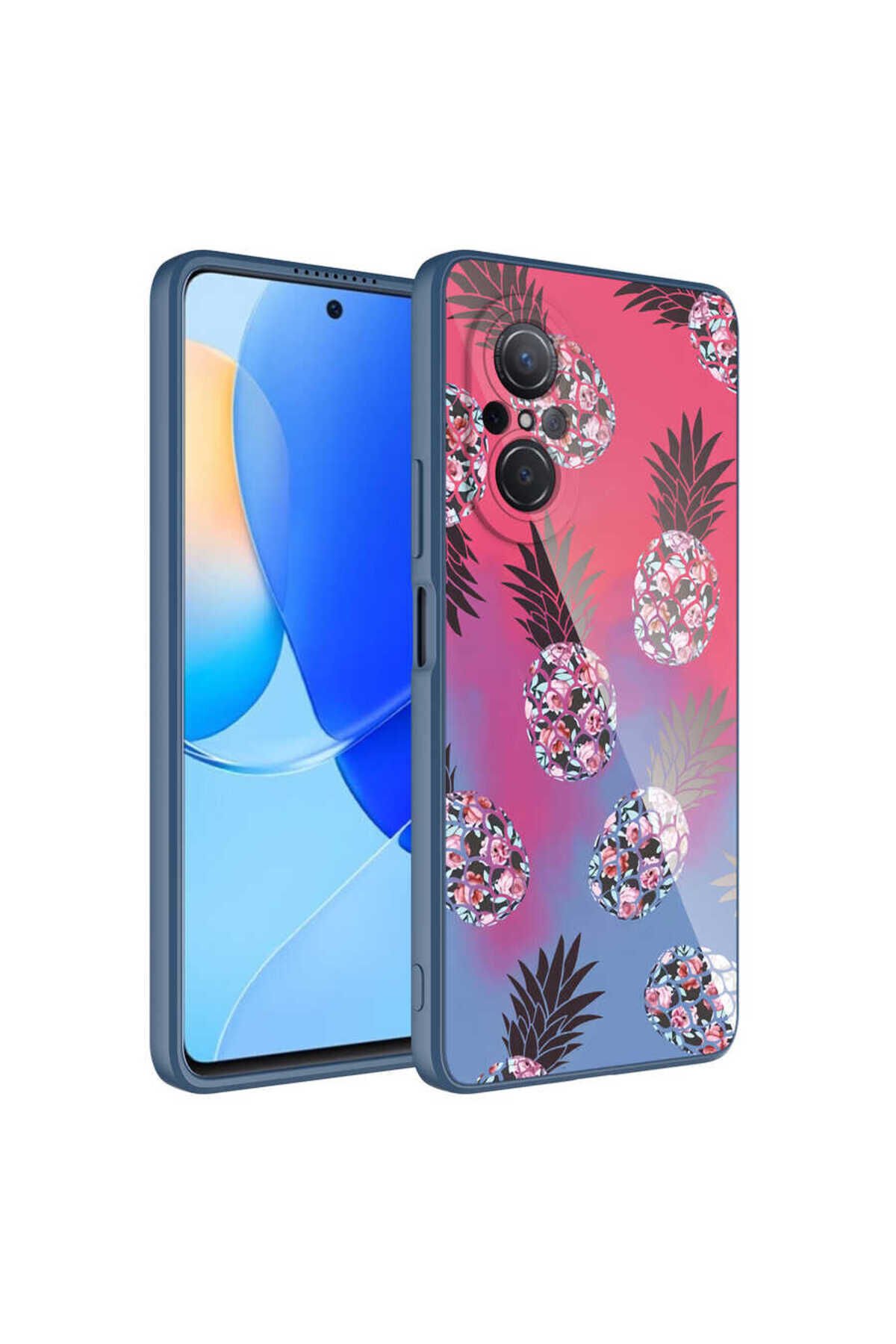 Huawei Nova 9 SE Kılıf Kamera Korumalı Desenli Sert Silikon BSAY Epoksi Kapak - NO5 No3