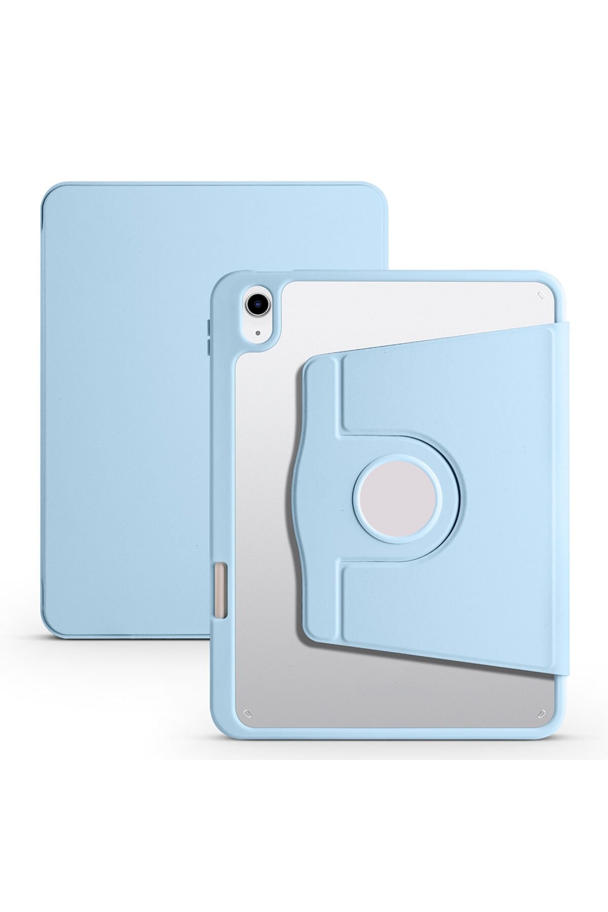 iPad 11.Nesil 2025 Kılıf BSAY Termik Kalem Bölmeli Dönebilen Standlı Kılıf - Siyah Siyah