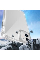iPhone 11 Kılıf AiHTTgli Takılabilir Askı Aparatlı BSAY Snap Silikon Kapak-Şeffaf Şeffaf