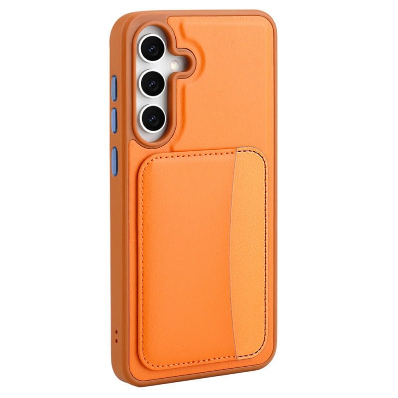 Galaxy S25 FE Kılıf Kartlıklı Zore X-Kart Silikon Kılıf Turuncu