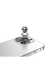 iPhone 16 Pro BSAY Mikro Kamera Lens Koruyucu - Gümüş