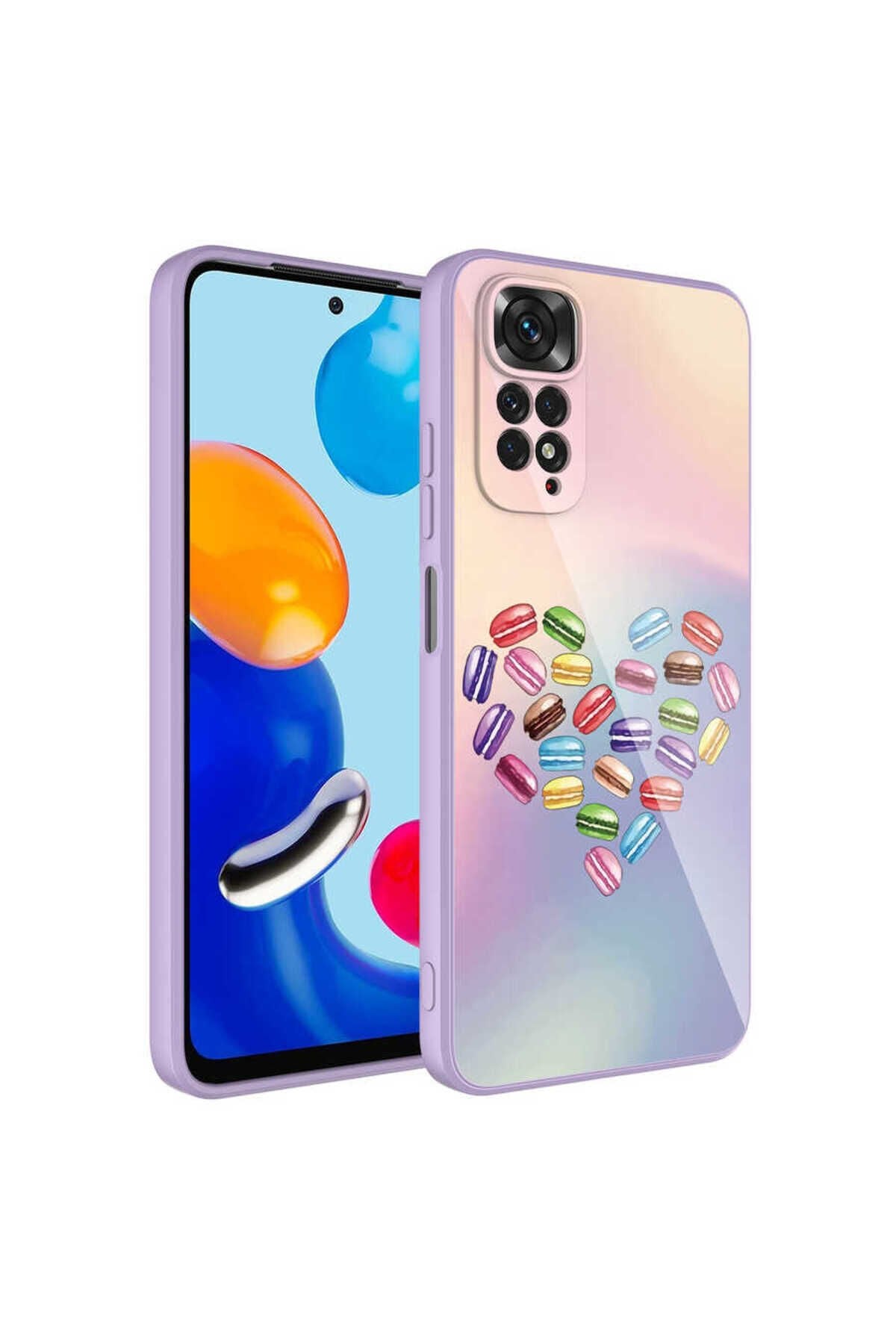 Redmi Note 11S Global Kılıf Kamera Korumalı Desenli Sert Silikon BSAY Epoksi Kapak - NO2 No1