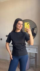 Bisiklet Yaka Basic Pamuklu T-Shirt