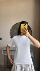 Bisiklet Yaka Basic Pamuklu T-Shirt