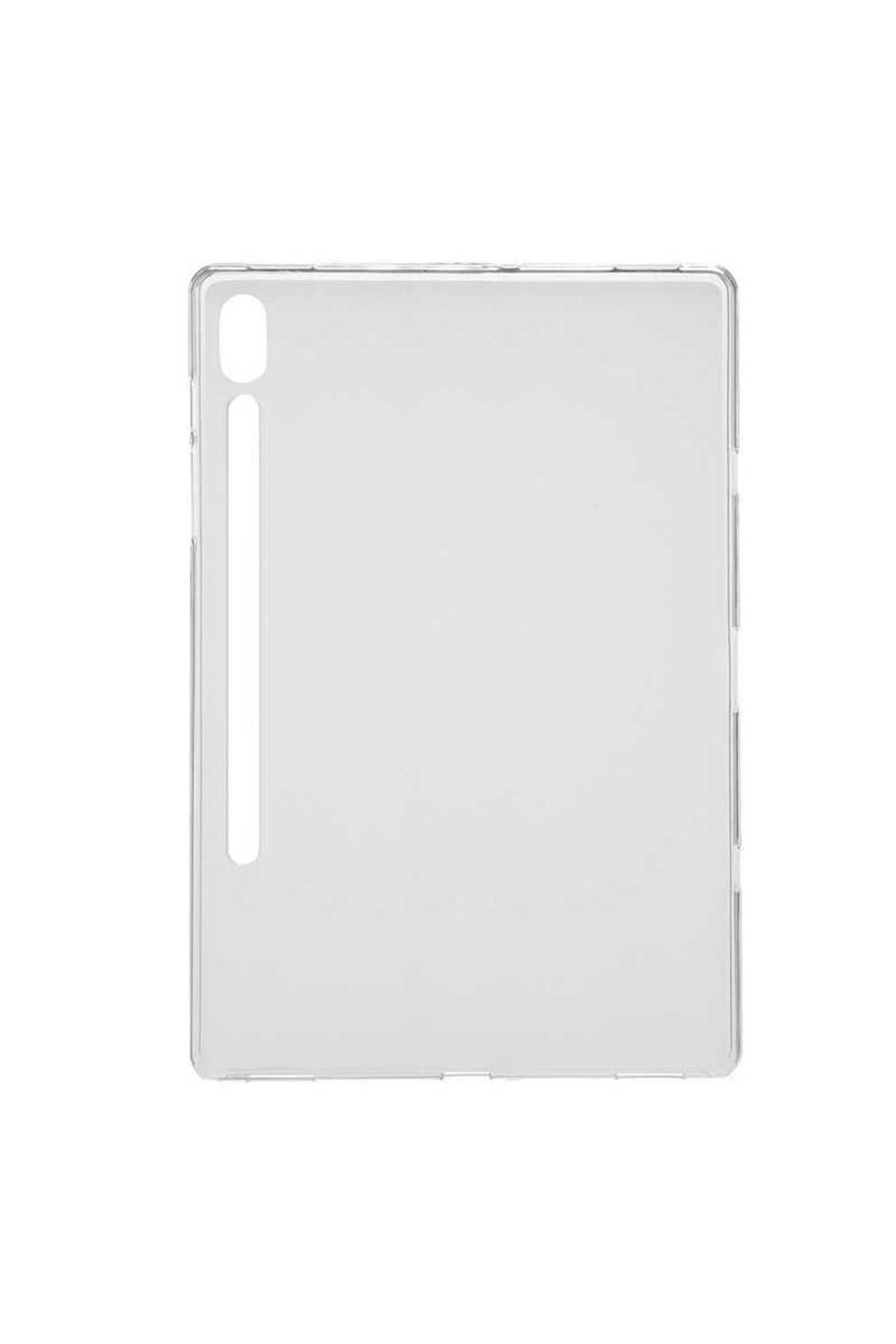 Galaxy Tab S7 FE LTE (T737-T736-T733-T730) Kılıf Uyumlu BSAY Tablet Süper Silikon Kapak-Renksiz Renksiz