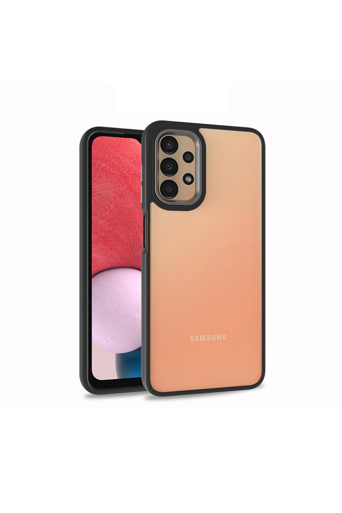 Galaxy A13 4G Kılıf BSAY Flora Kapak - Yeşil Siyah