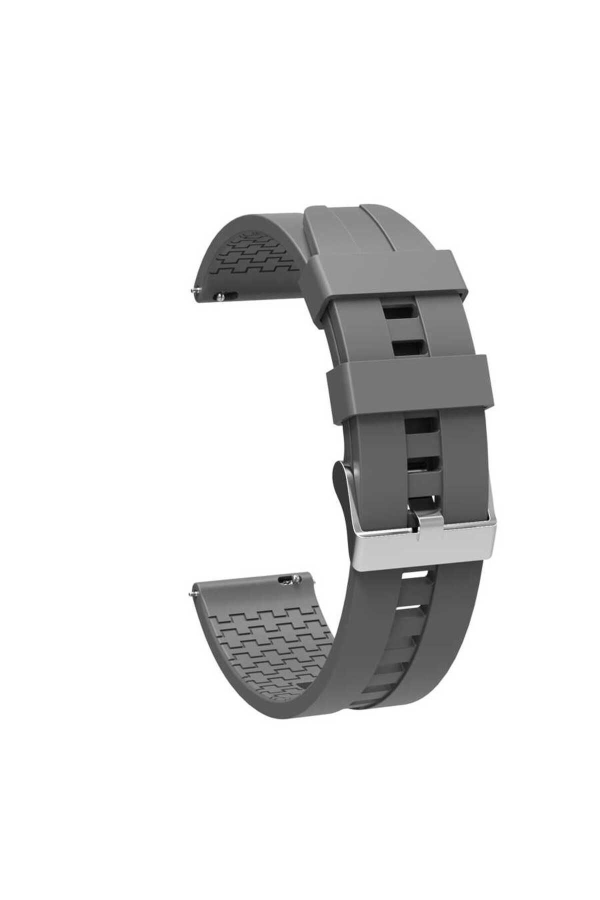 Galaxy Watch 42mm KRD-23 20mm Uyumlu FRM Kordon Gri