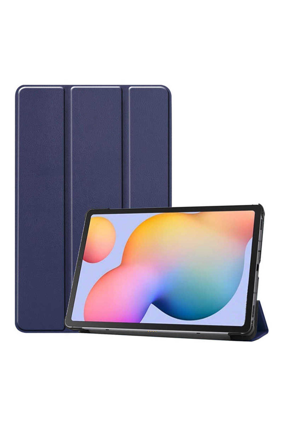 Galaxy Tab A7 Lite T225 Uyumlu BSAY Smart Cover Standlı 1-1 Kılıf-Lacivert Lacivert