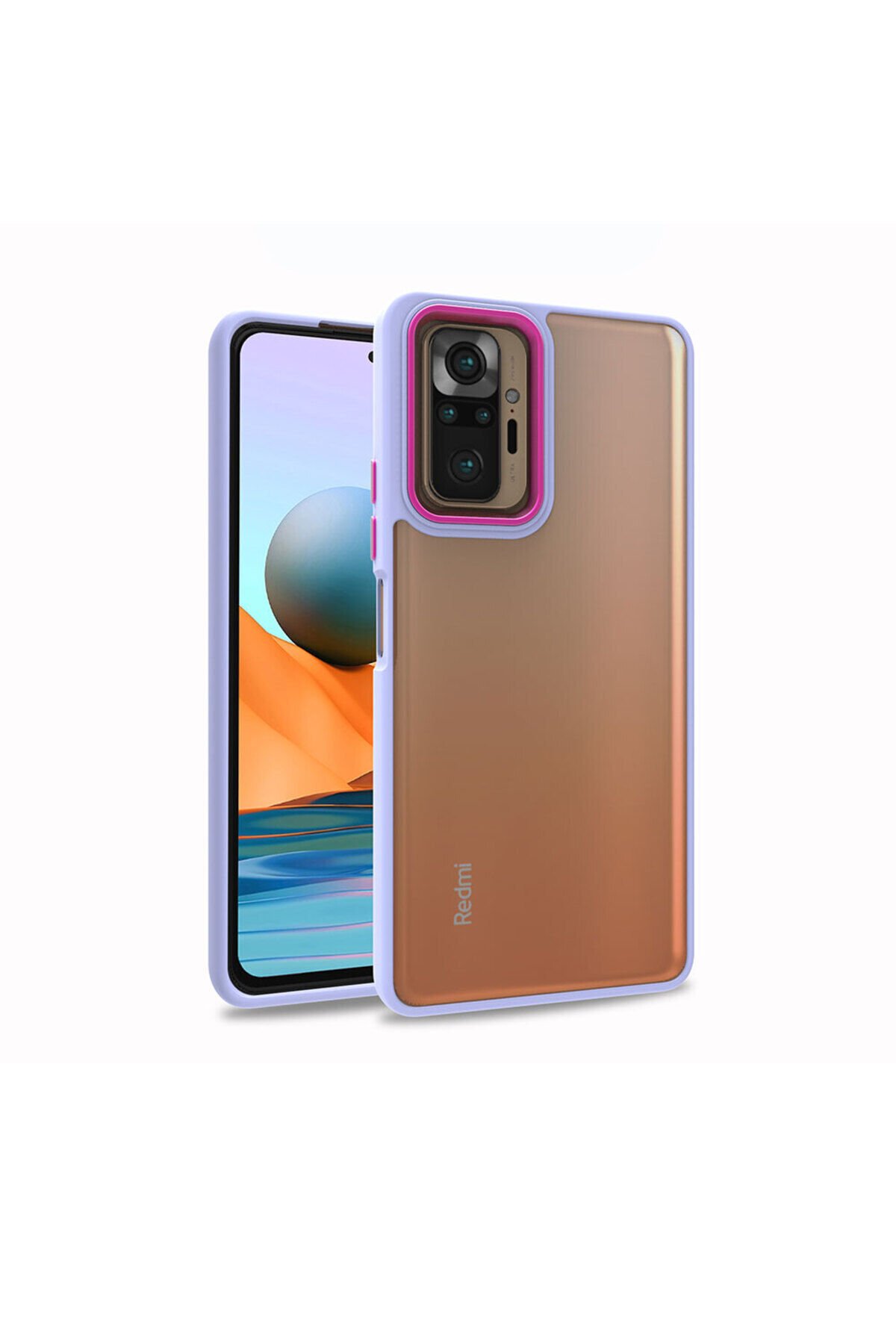 Redmi Note 10 Pro Kılıf ATA Flora Kapak - Lila Lila