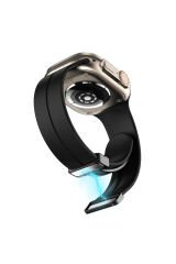 Watch Ultra 49mm Uyumlu KRD-84 Uyumlu BSAY Kordon-Lacivert Kırmızı