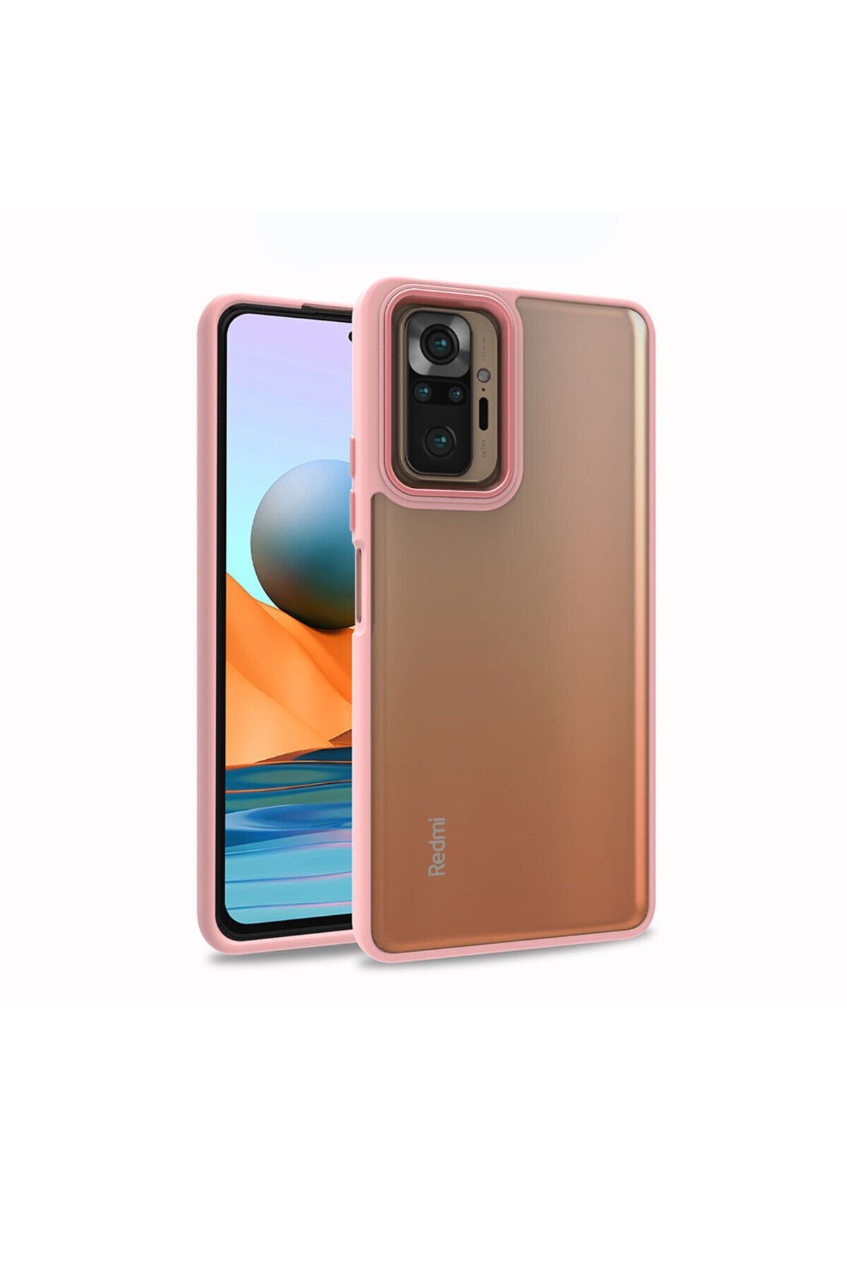 Redmi Note 10 Pro Kılıf BSAY Flora Kapak - Mavi Rose Gold