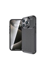 iPhone 16 Pro Uyumlu BSAY Negro Silikon Kapak-Siyah Siyah