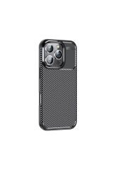 iPhone 16 Pro Uyumlu BSAY Negro Silikon Kapak-Siyah Siyah