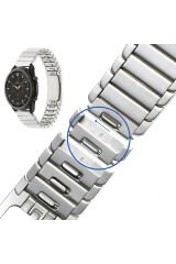 Huawei Honor Magic 2 46mm Uyumlu KRD-82 22mm Metal BSAY Kordon-Gümüş Gri