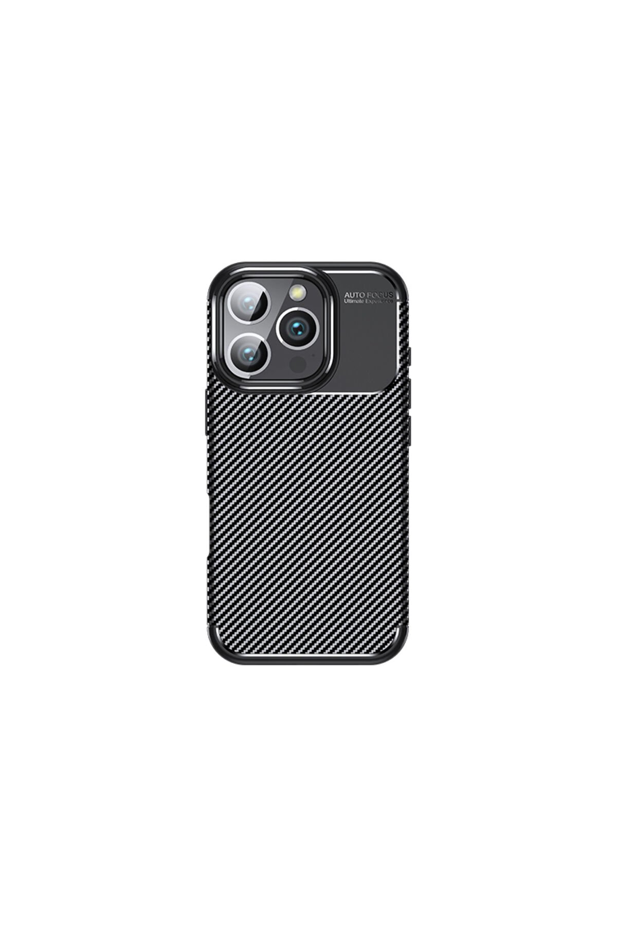 iPhone 16 Pro Max Uyumlu BSAY Negro Silikon Kapak-Siyah Siyah