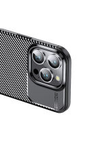 iPhone 16 Pro Max Uyumlu BSAY Negro Silikon Kapak-Siyah Siyah