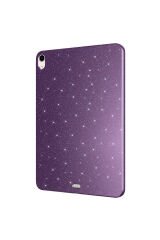 iPad 11.Nesil 2025 Simli Parlak Görünümlü SHRP Tablet Koton Kılıf - Pembe Koyu Pembe Koyu