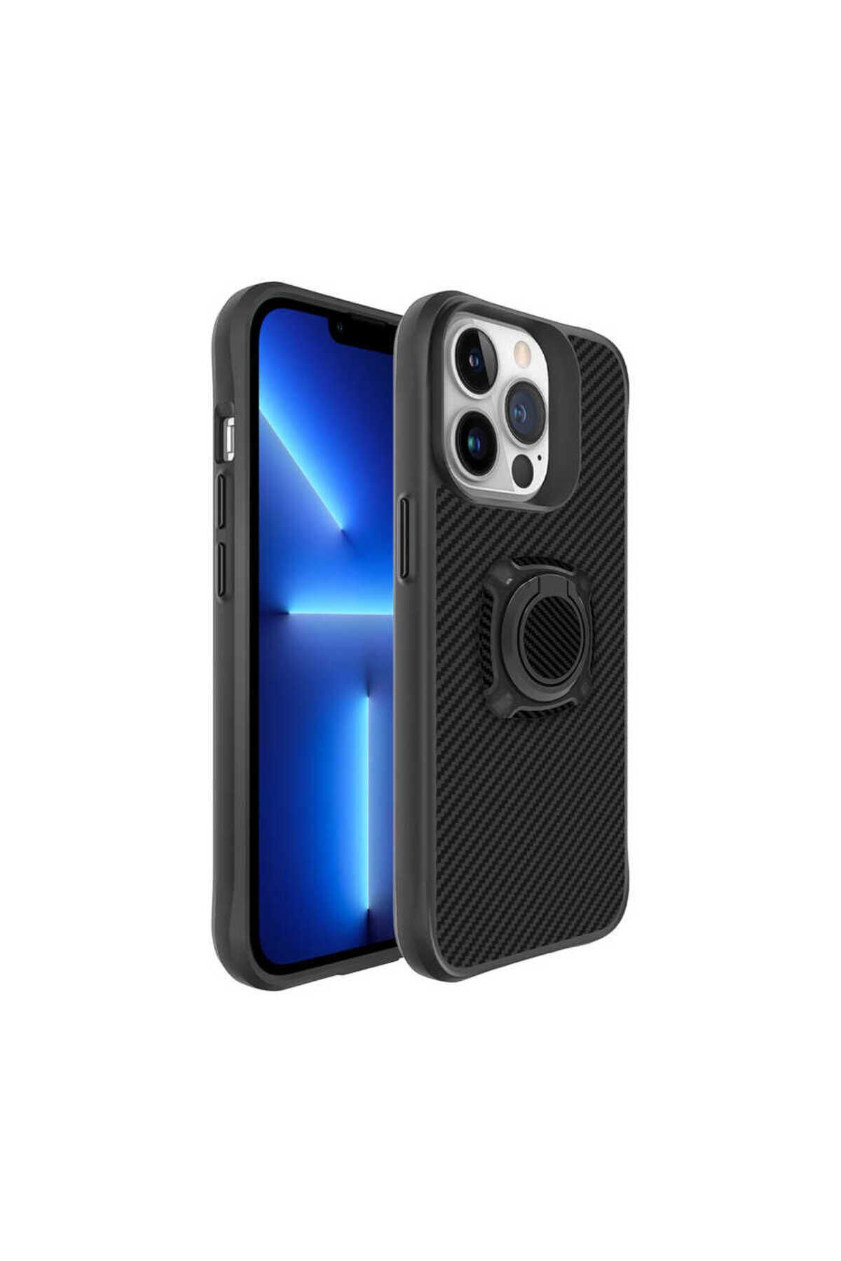 iPhone 13 Pro Uyumlu BSAY Timo Kılıf-Siyah Siyah