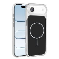 iPhone 17 Air Kılıf Metal Buton Tasarımlı Zore İkonik Sert Silikon Kılıf