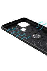 Realme C25 Kılıf BSAY Ravel Silikon Kapak - Siyah-Kırmızı Siyah-Rose Gold