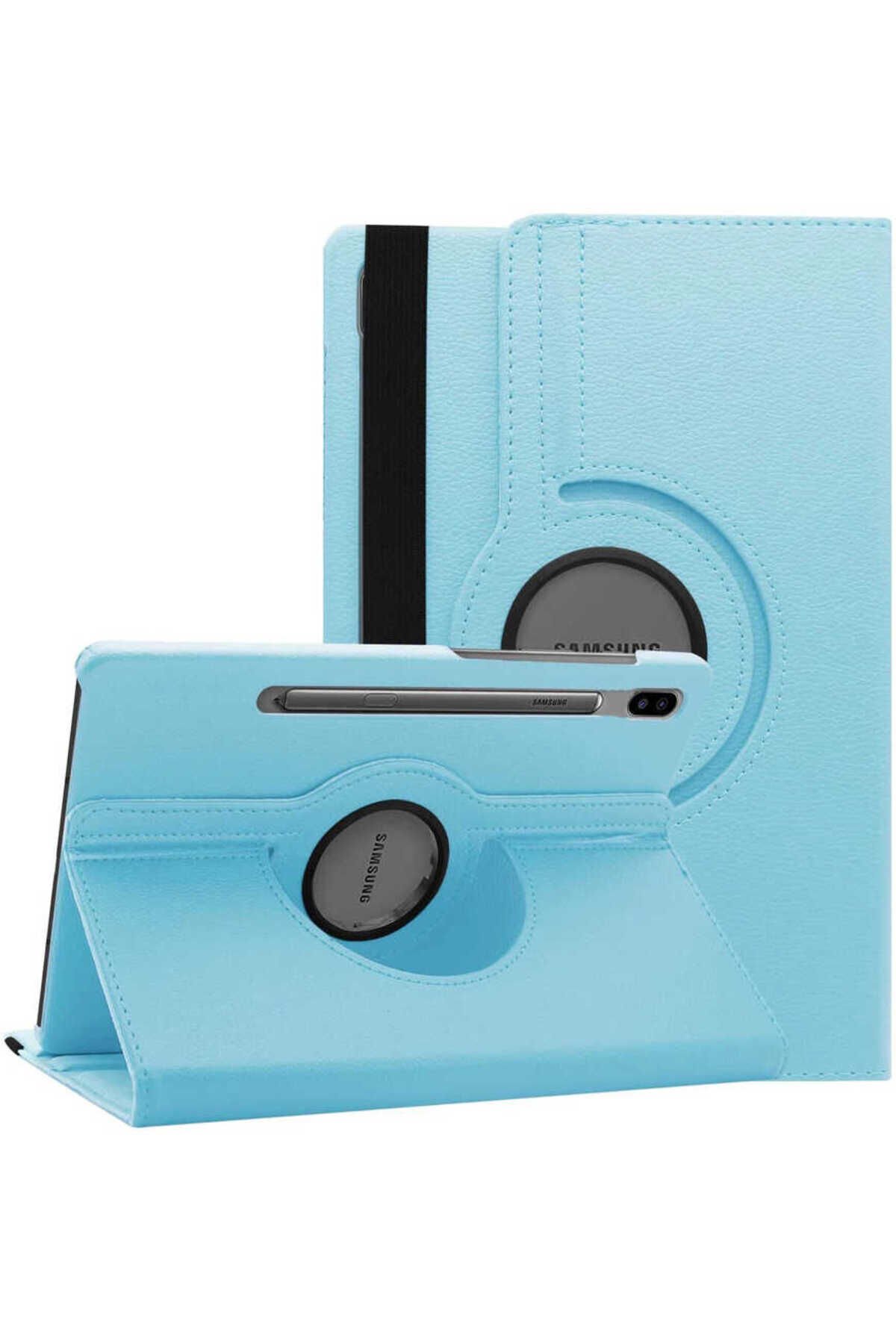 Galaxy Tab S7 FE LTE (T737-T736-T733-T730) Uyumlu BSAY Dönebilen Standlı Kılıf-Kırmızı Mavi