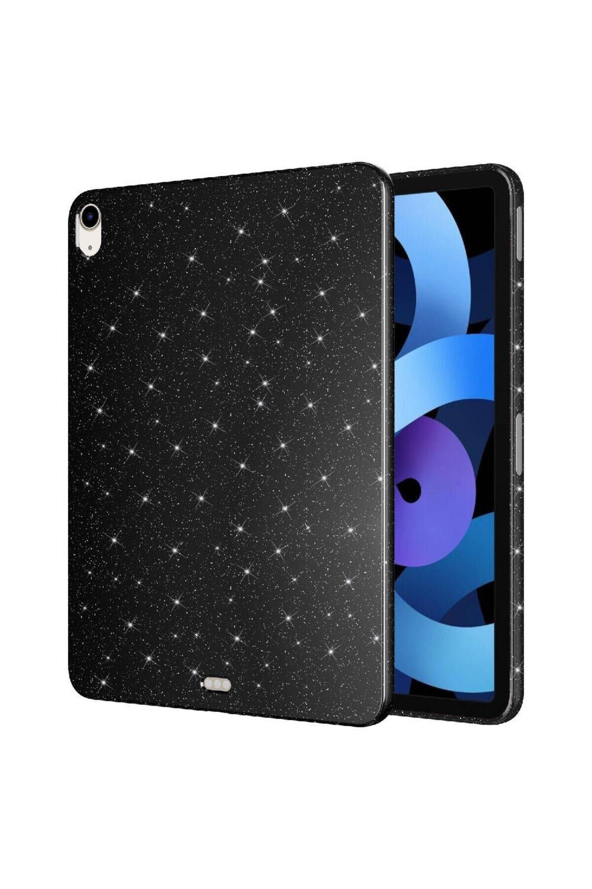 iPad Air 11 2025 M3 Simli Parlak Görünümlü SBT Tablet Koton Kılıf - Lila Derin Mor