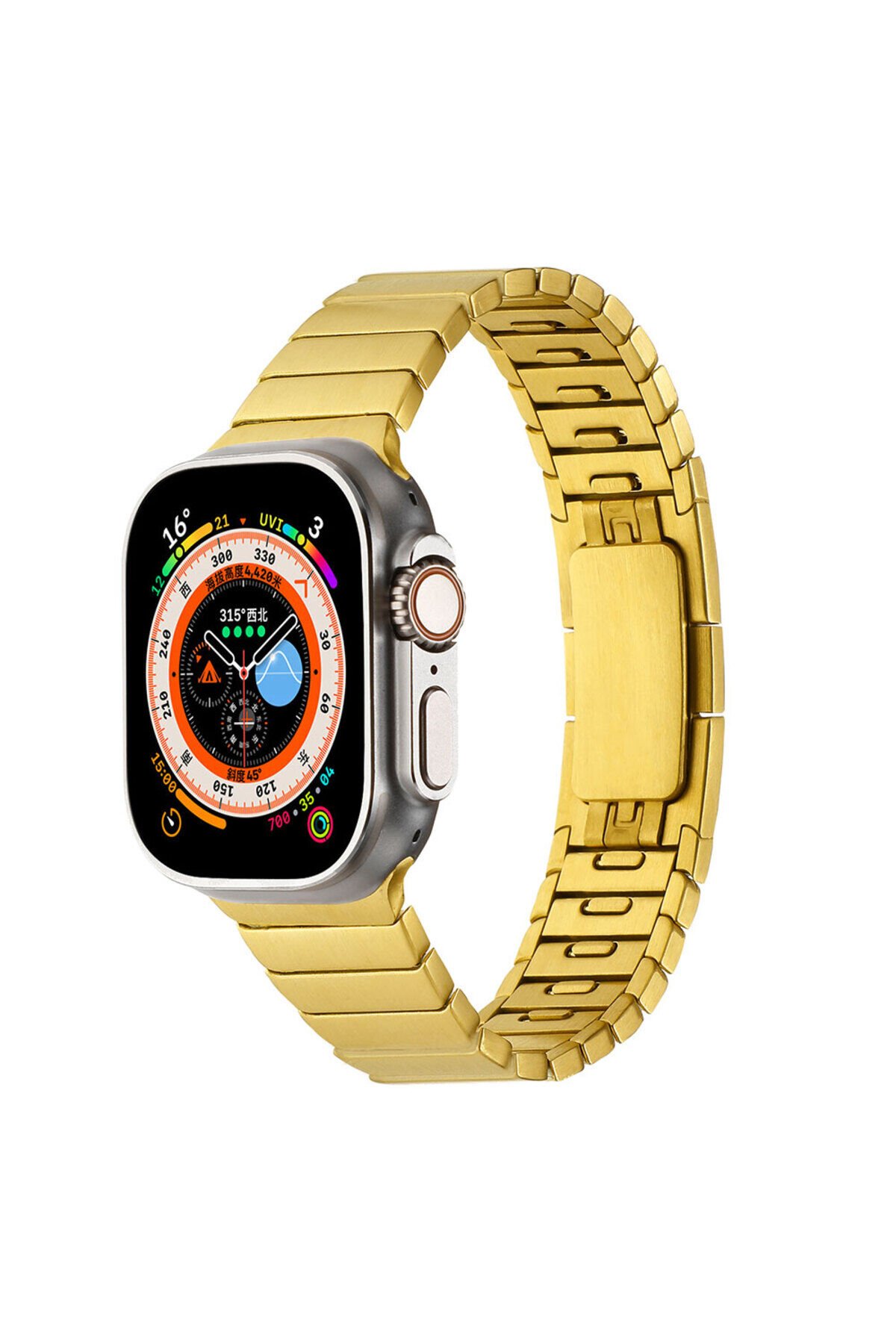 Watch 42mm Uyumlu KRD-82 Metal BSAY Kordon-Gümüş Gri