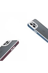 iPhone 12 Pro Max Uyumlu BSAY Mima Kılıf-Koyu Yeşil Lila