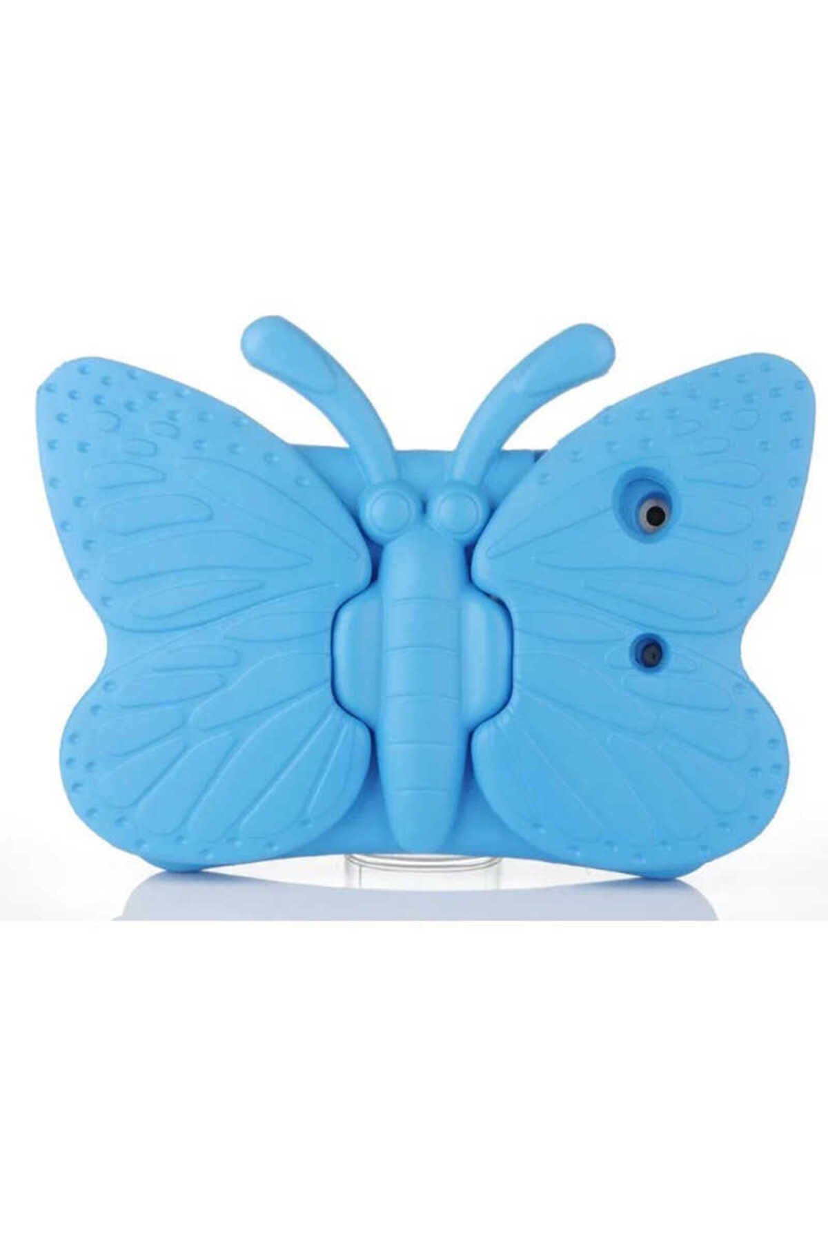 iPad 10.2 2021 (9.Nesil) Uyumlu BSAY Butterfly Standlı Tablet Kılıf-Sarı Pembe