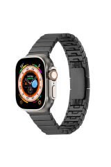 Watch 7 45mm Uyumlu KRD-82 Metal BSAY Kordon-Gri Gümüş