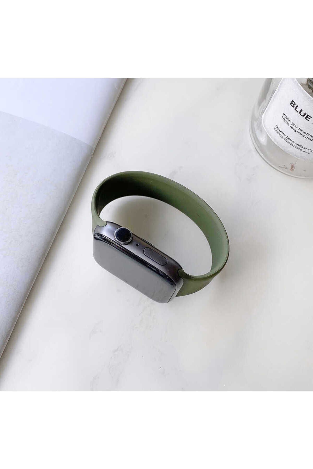 Watch 40mm Uyumlu KRD-31 Solo Loop Large BSAY Kordon-Sarı Yeşil