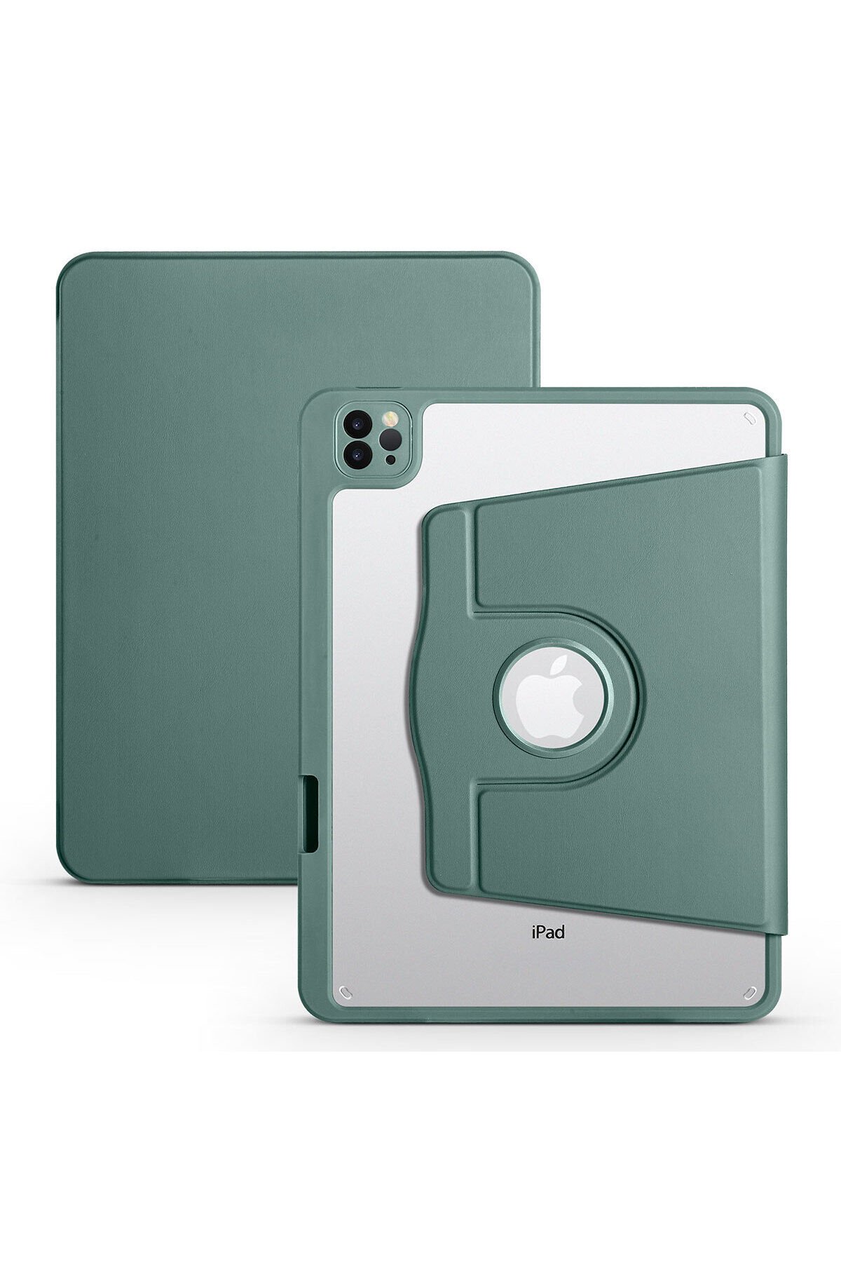 iPad Air 11 2025 M3 Kılıf Termik Kalem Bölmeli Dönebilen Standlı Kılıf - Lavendery Gray Lavendery Gray