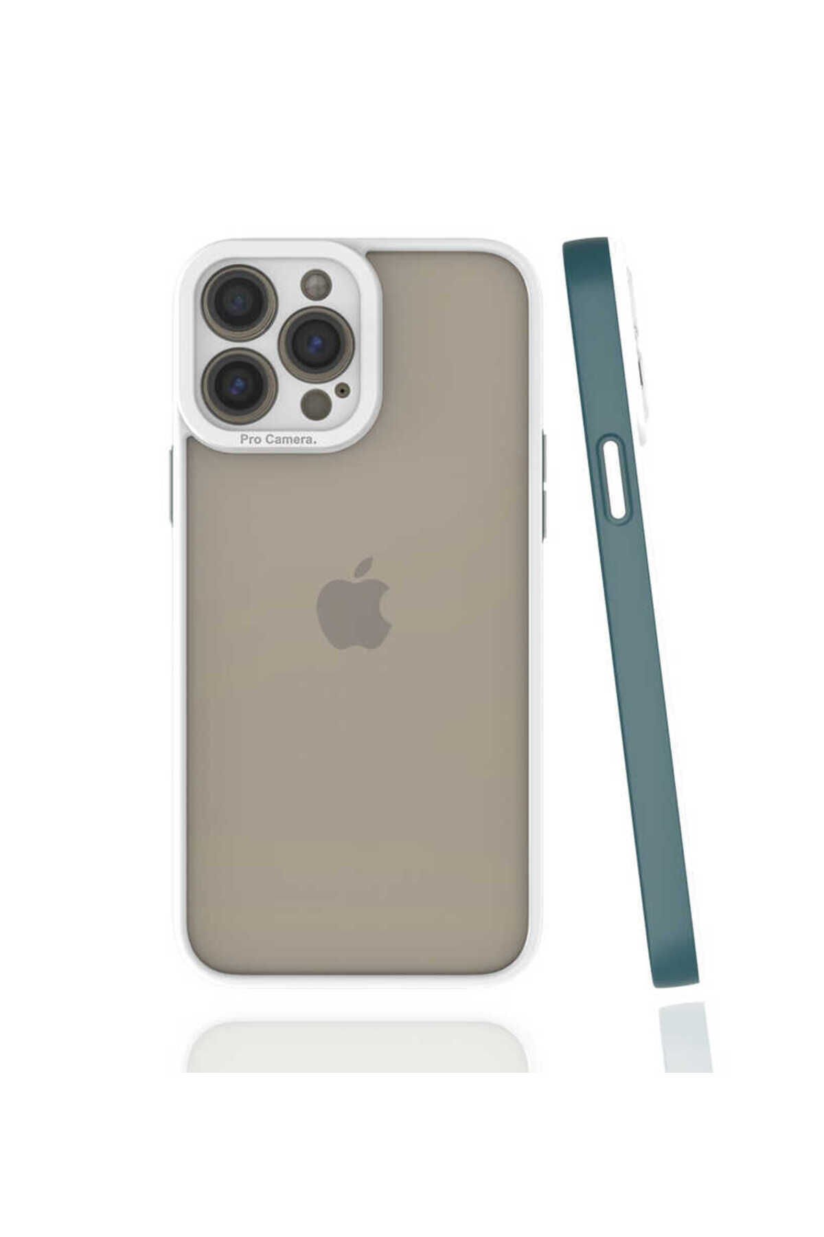 iPhone 13 Pro Max Uyumlu BSAY Mima Kılıf-Koyu Yeşil Koyu Yeşil