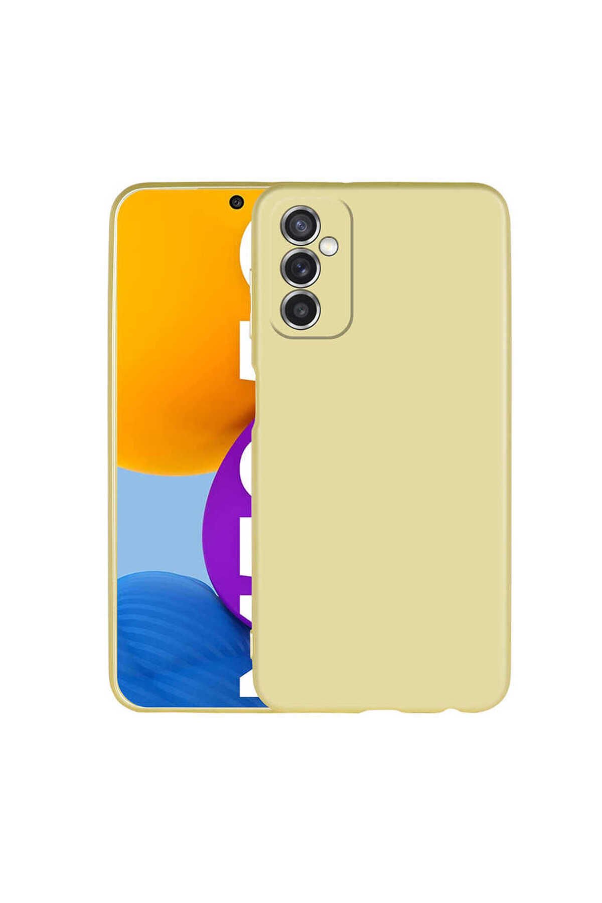 Galaxy M52 Kılıf BSAY Premier Silikon Kapak - Kırmızı Gold