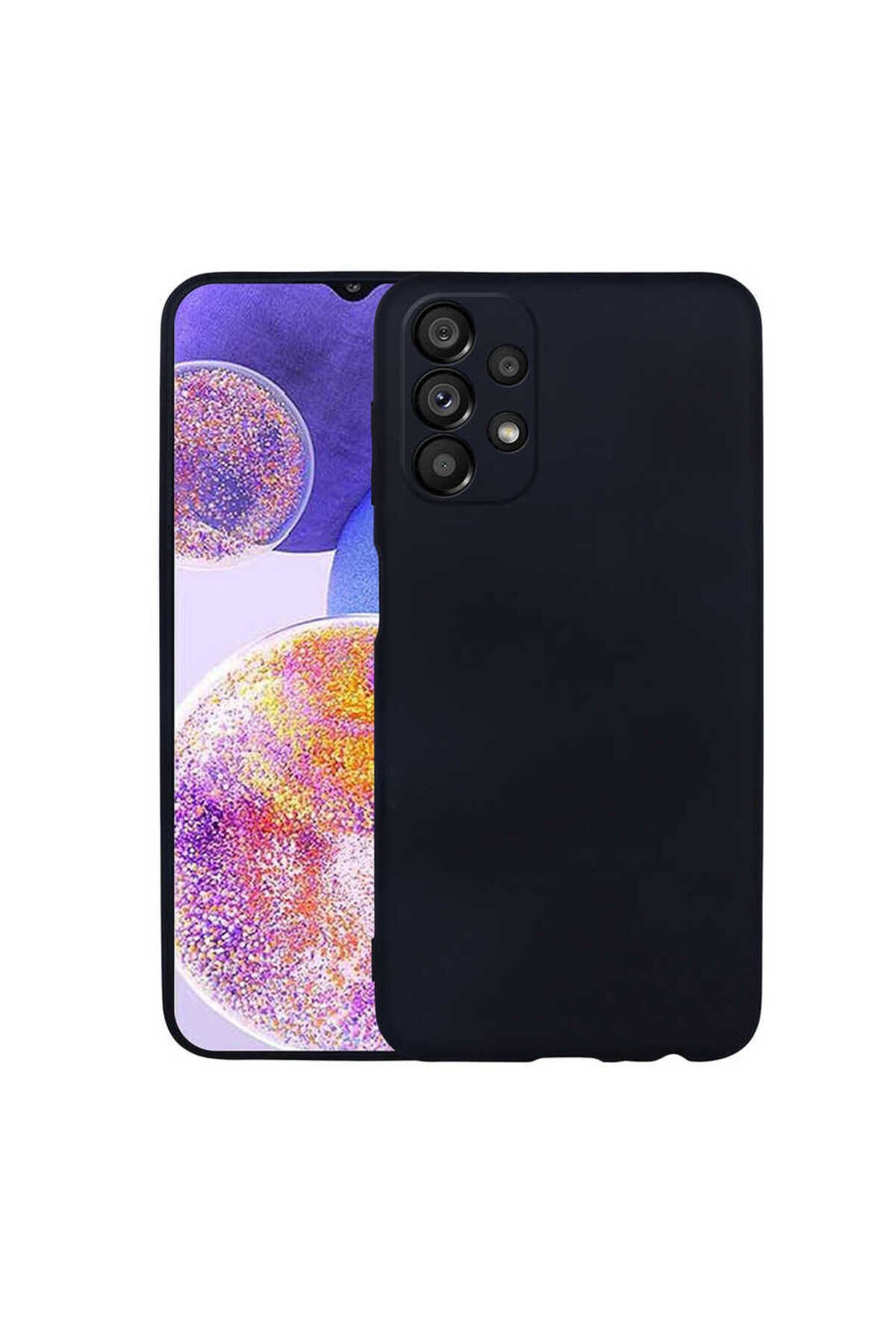 Galaxy A23 Kılıf BSAY Premier Silikon Kapak - Siyah Siyah