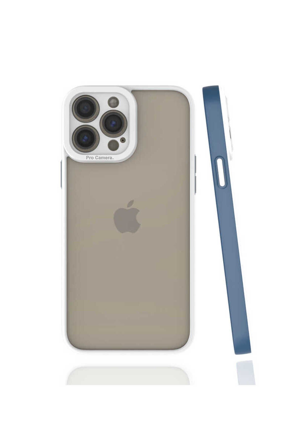 iPhone 13 Pro Max Uyumlu BSAY Mima Kılıf-Koyu Yeşil Lacivert