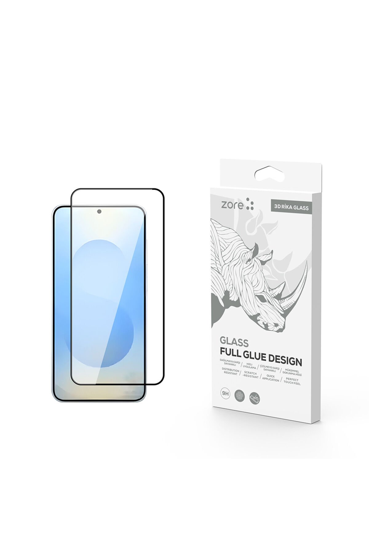 Galaxy S25 Plus BSAY Rika Premium Temperli Cam Ekran Koruyucu - Siyah