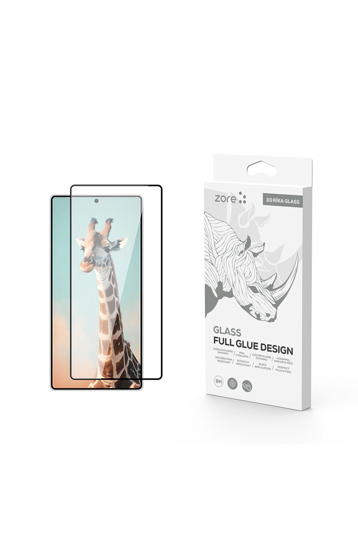 Galaxy S25 Ultra ZPRB Rika Premium Temperli Cam Ekran Koruyucu - Siyah