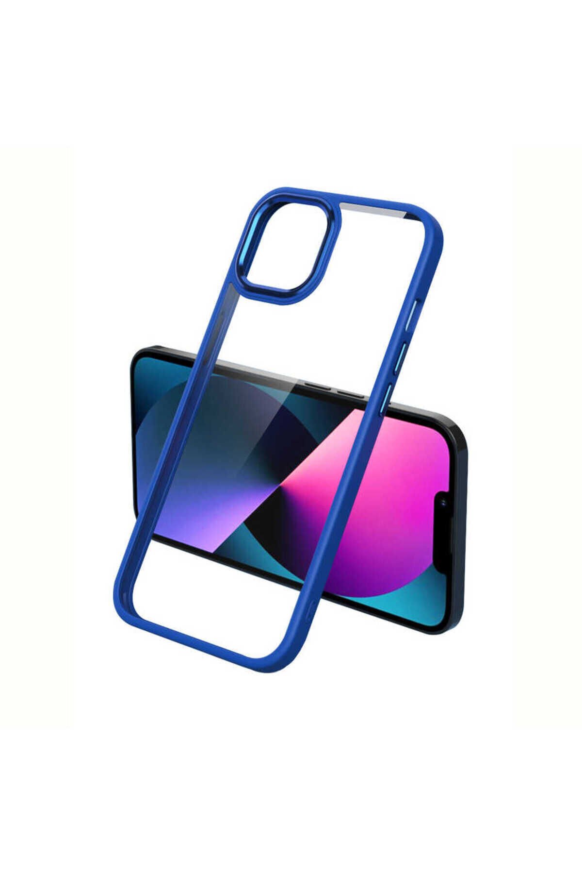 iPhone 11 Uyumlu BSAY Krom Kılıf-Lila Lacivert